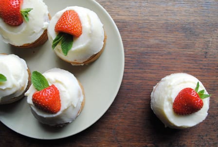 Strawberry Cupcakes with Mascarpone Frosting