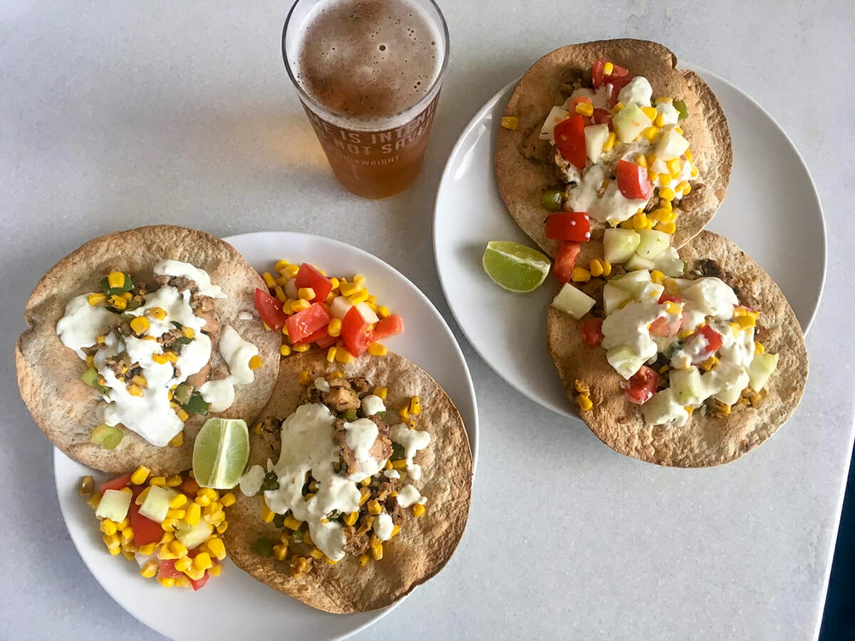 Jerk Chicken Tostadas Recipe