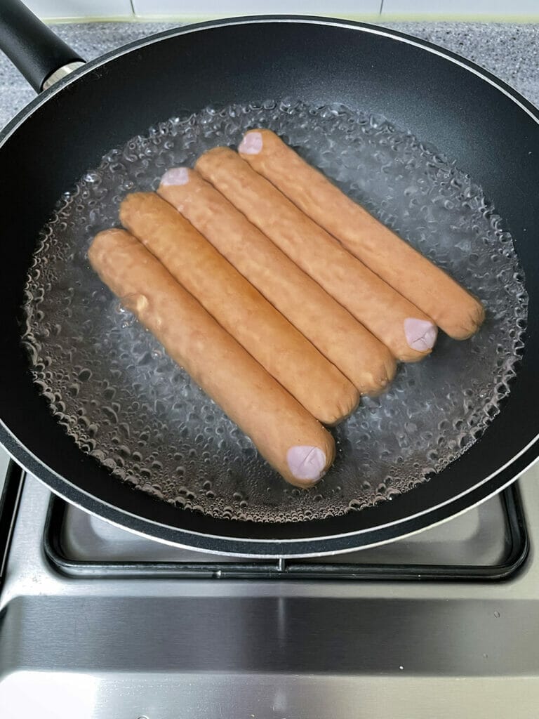 Korean Corn Dog Recipe - Preparing the Corn Dogs and Cheese 1