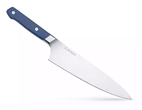 Misen Chef Knife - 8 Inch Professional Kitchen Knife - High Carbon Stainless Steel Ultra Sharp Chef's Knife, Blue