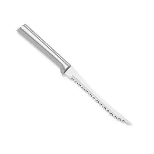Rada Cutlery Tomato Slicing Knife – Stainless Steel Blade With Aluminum Handle Made in USA, 8-7/8 Inches