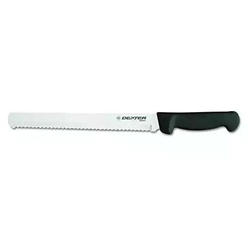 Dexter-Russell Basics P94804B 10" Scalloped Slicer/Bread Knife with Black Polypropylene Handle