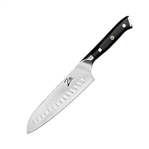 Zelite Infinity Santoku Knife 7 Inch, Santoku Chef Knife, Japanese Chef Knife, Japanese Knife, Chopping Knife, Santoku Knives - Japanese AUS-10 Super Steel 67-Layer Damascus Knife - Razor Sharp Knife