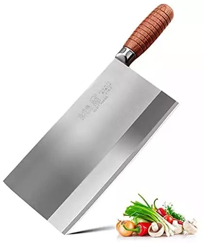 SELECT MASTER Chinese Chef Knife, Vegetable Cleaver knife Kitchen 8.5 Stainless Steel Cultery Cleaver with Anti-slip Wooden Pear Wooden Handle, A16-2, for Home&Restaurant from