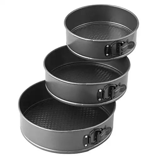 Dropship Non Stick Springform Cake Pan Leakproof 9in 10in 11in Bakeware Pan  With Removable Bottom 3Pcs Per Set to Sell Online at a Lower Price