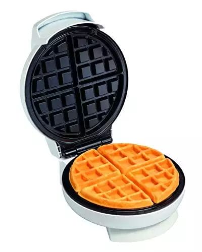 Proctor Silex Belgian Waffle Maker with Non-Stick Grids, Indicator Lights, Compact Design, White (26070)