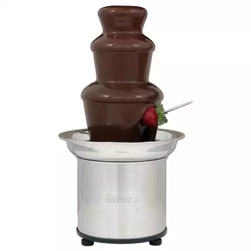 Sephra Select Chocolate Fountain Small 16-Inch Chocolate Fountain Machine for Melting Chocolate, Stainless Steel Heated Basin Chocolate Fountain for Kids and Parties, Whisper Quiet Motor, 4 To 6 LBS